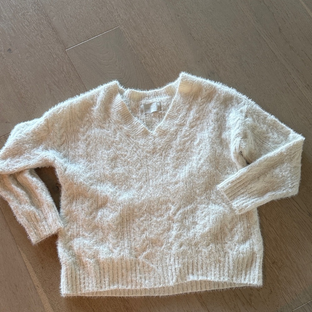Lucky Brand Cream V-Neck Sweater